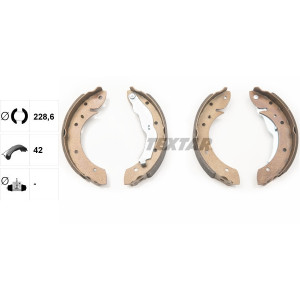 TEXTAR 91044000 Jeu de mâchoires de frein arrière pour BMW 3