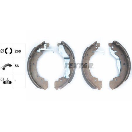 TEXTAR 91044600 Bremsbackensatz Hinten für Transporter California Kombi
