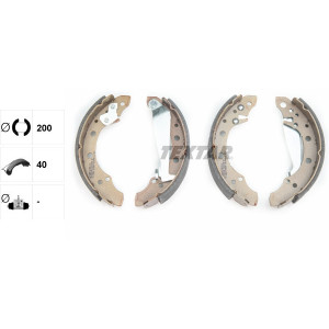 TEXTAR 91044700 Brake Shoe Set Rear for