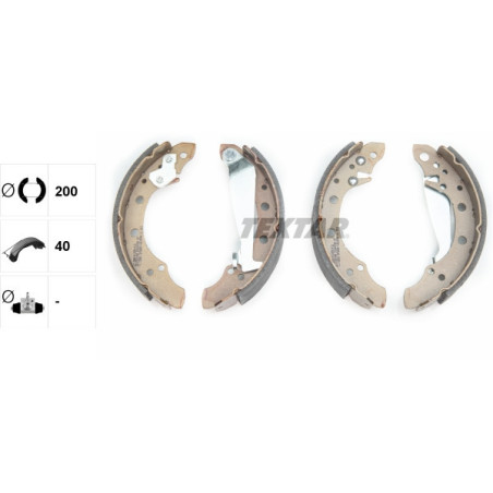 TEXTAR 91044700 Brake Shoe Set Rear for