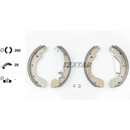TEXTAR 91044800 Bremsbackensatz Hinten für Corsa Astra Nova Tigra Corsavan