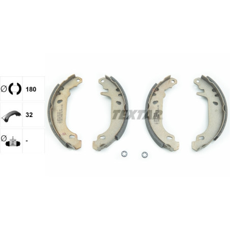 TEXTAR 91045200 Sada brzdových čeľustí zadný pre ZX Xsara 306