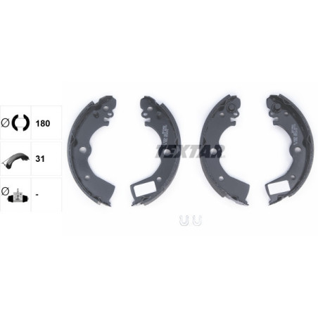 TEXTAR 91045300 Kit ganasce freno posteriore per Sunny Almera Presea 100