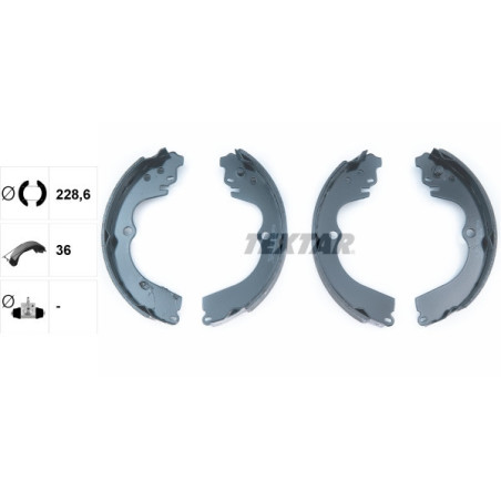 TEXTAR 91045901 Brake Shoe Set Rear for