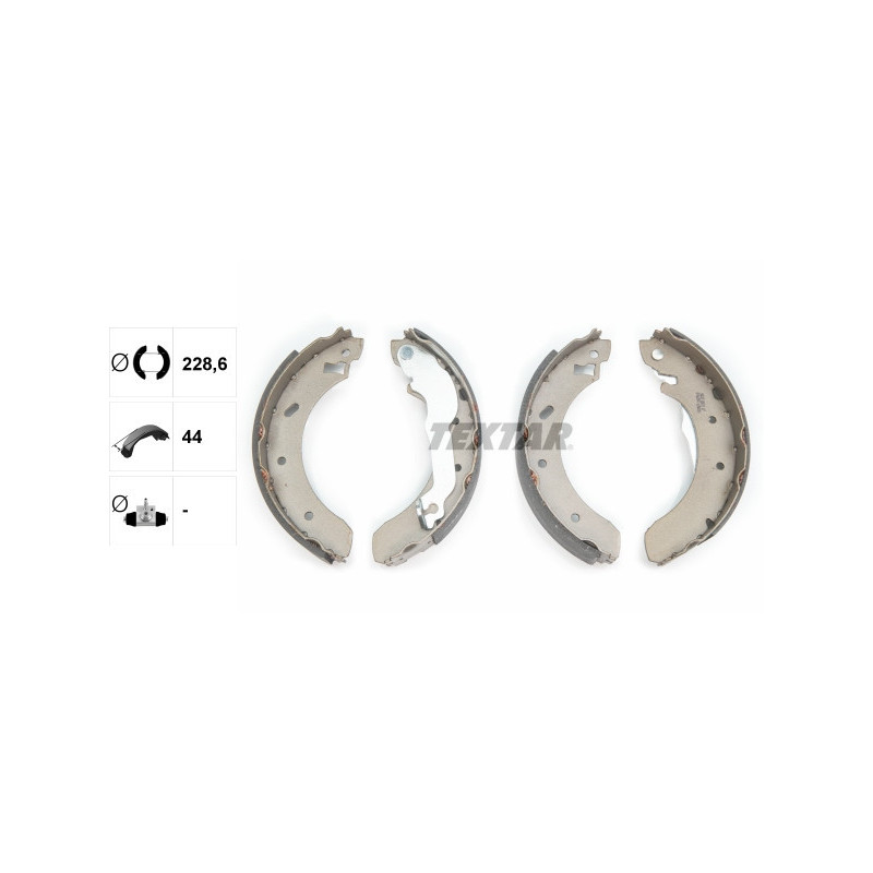 TEXTAR 91046100 Bremsbackensatz Hinten für Ford Escort