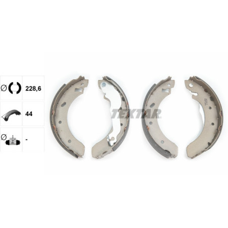 TEXTAR 91046100 Juego de zapatas de frenos trasero para Ford Escort