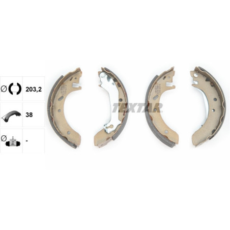 TEXTAR 91046600 Brake Shoe Set Rear for