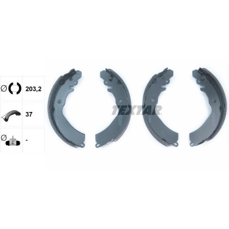 TEXTAR 91047100 Kit ganasce freno posteriore per Carisma Galant Lancer Colt Avanza Space