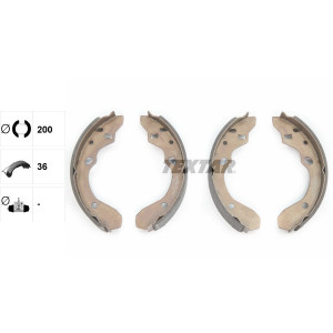 TEXTAR 91047400 Bremsbackensatz für