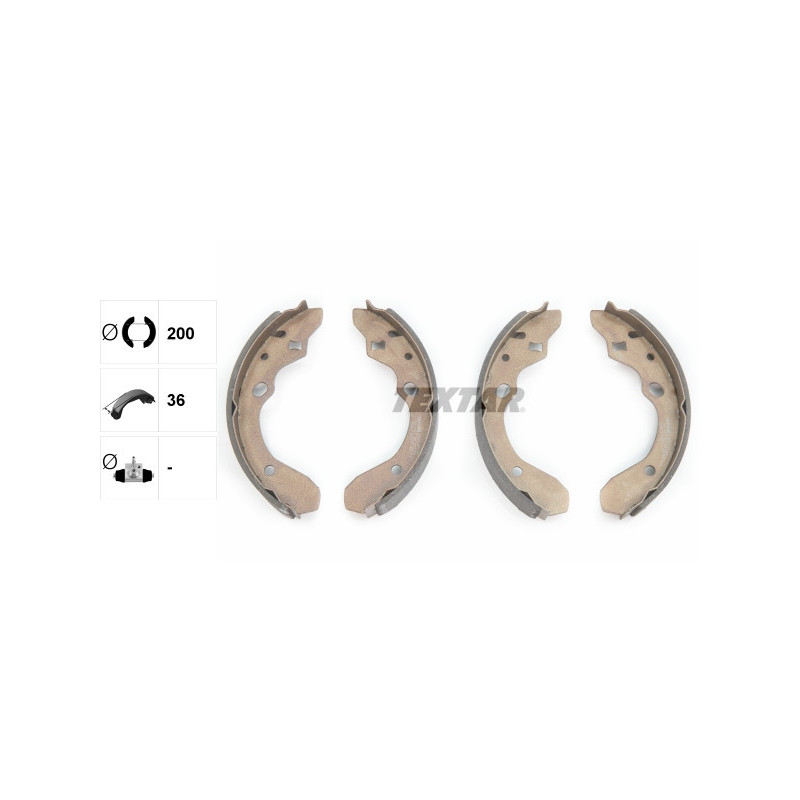 TEXTAR 91047400 Brake Shoe Set Rear for