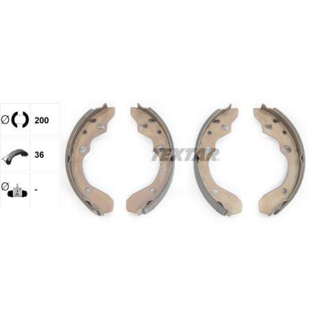 TEXTAR 91047400 Brake Shoe Set Rear for