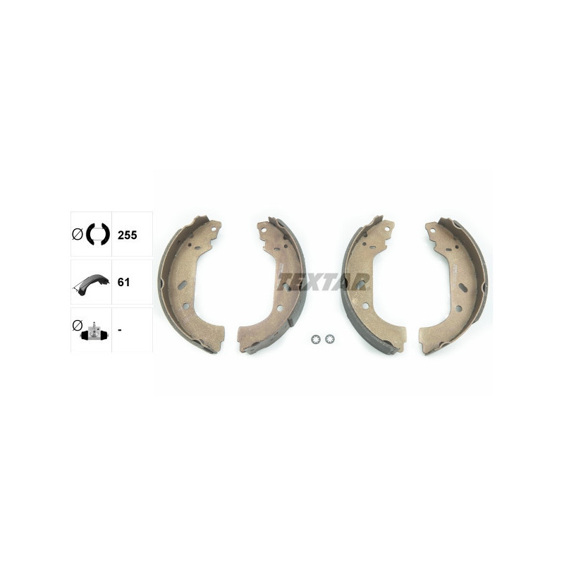 TEXTAR 91047800 Jeu de mâchoires de frein arrière pour Expert JUMPY Scudo 806 Evasion