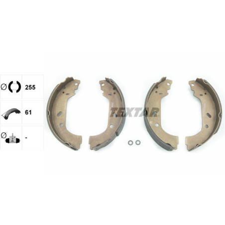 TEXTAR 91047800 Brake Shoe Set Rear for
