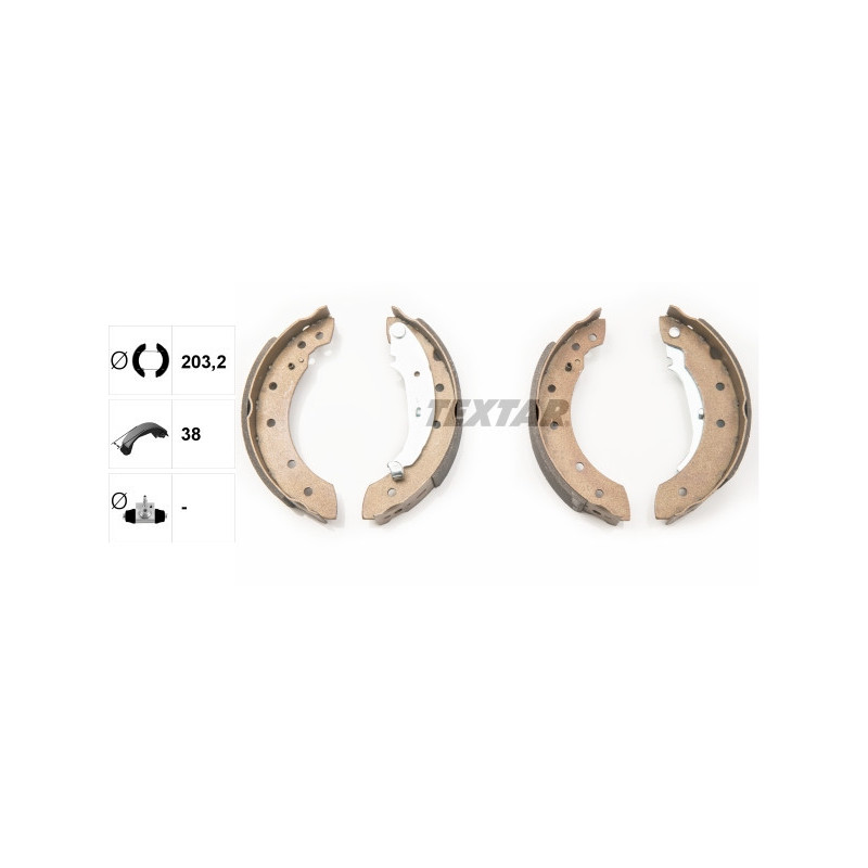 TEXTAR 91048000 Brake Shoe Set Rear for