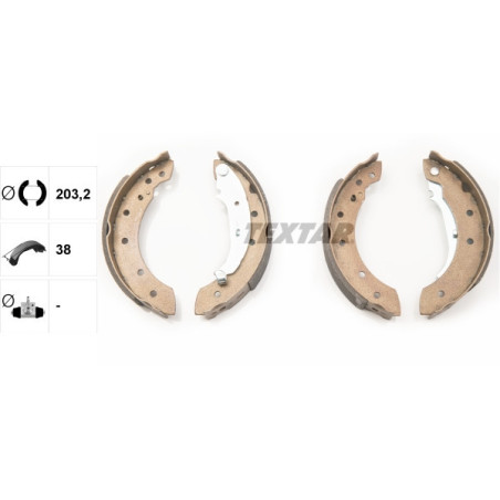 TEXTAR 91048000 Brake Shoe Set Rear for 306 Clio Logan Sandero Xsara Thalia 206 ZX Saxo 106 Laguna