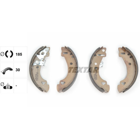 TEXTAR 91048400 Sada brzdových čeľustí zadný pre Fiat Uno Panda