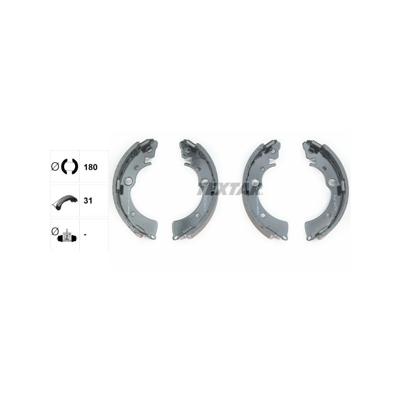 TEXTAR 91048700 Bremsbackensatz Hinten für Honda Civic