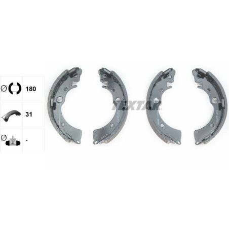 TEXTAR 91048700 Sada brzdových čeľustí zadný pre Honda Civic