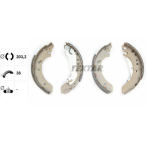 TEXTAR 91048900 Juego de zapatas de frenos trasero para Ford Fiesta Courier