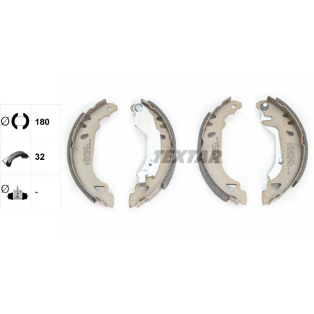 TEXTAR 91049100 Brake Shoe Set Rear for