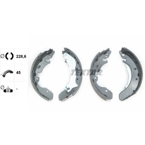 TEXTAR 91049400 Kit ganasce freno per