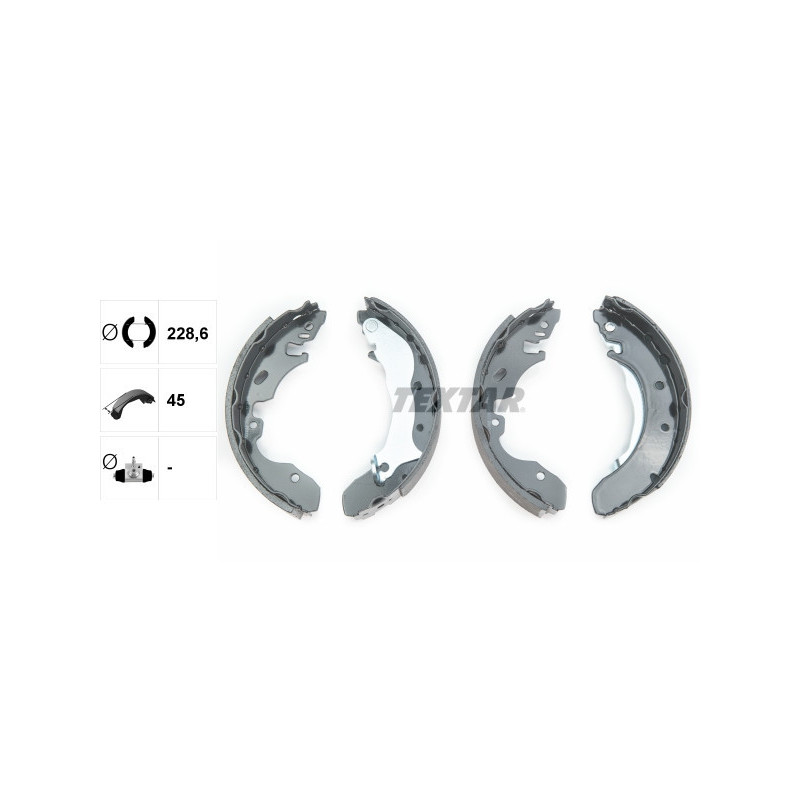 TEXTAR 91049400 Jeu de mâchoires de frein pour