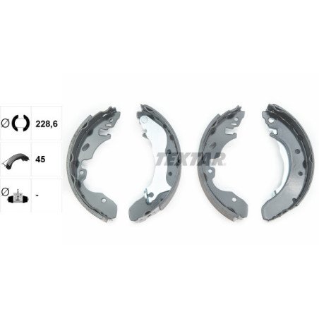 TEXTAR 91049400 Brake Shoe Set Rear for