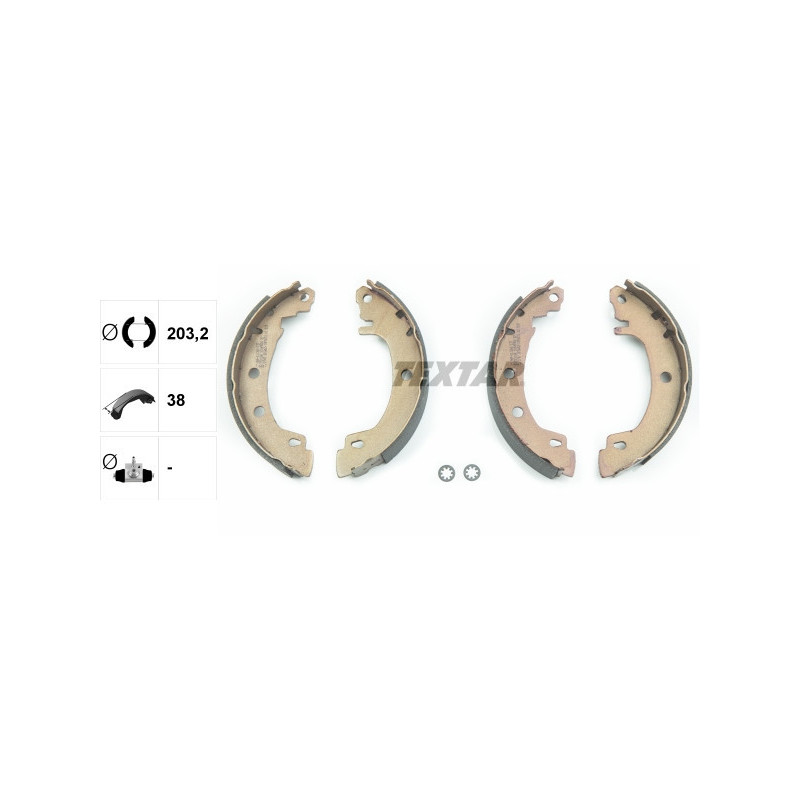 TEXTAR 91049500 Brake Shoe Set Rear for Renault Megane