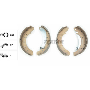 TEXTAR 91049600 Jeu de mâchoires de frein arrière pour Ducato Boxer JUMPER Expert Scudo