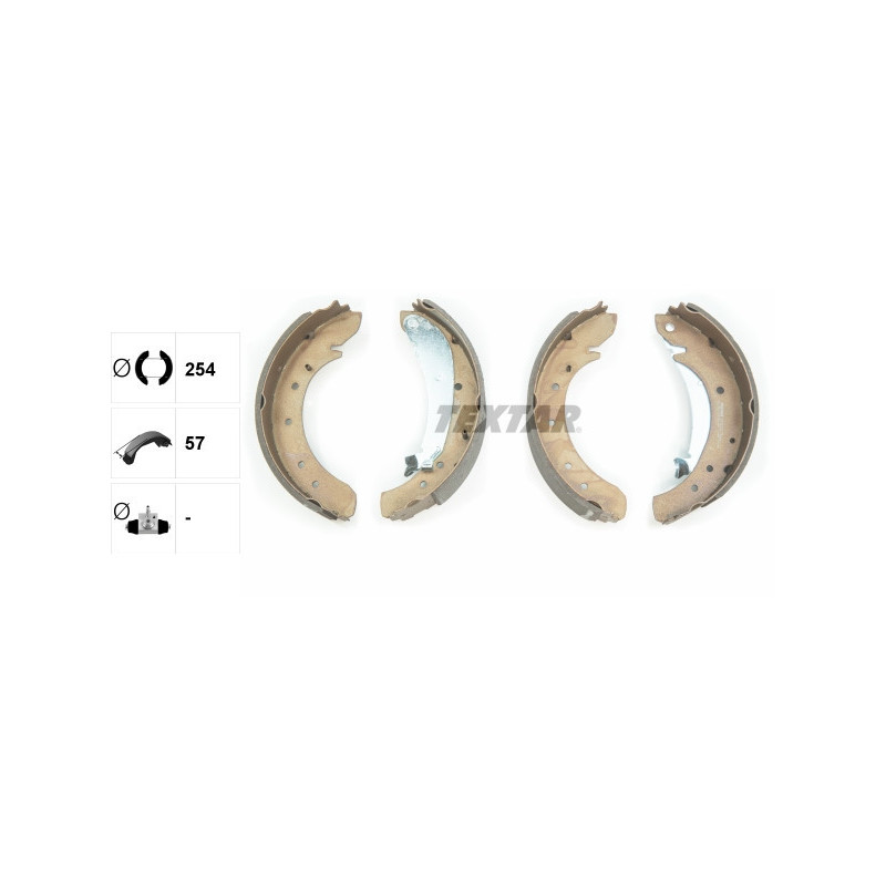 TEXTAR 91049600 Jeu de mâchoires de frein arrière pour Ducato Boxer JUMPER Expert Scudo