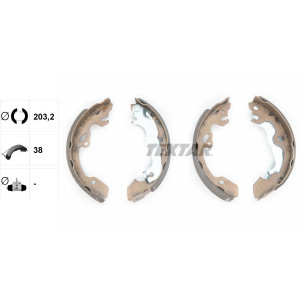 TEXTAR 91052500 Sada brzdových čeľustí zadný pre Ford Focus