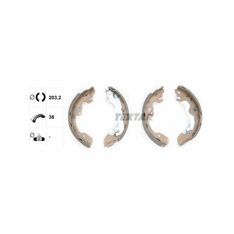 TEXTAR 91052500 Brake Shoe Set Rear for