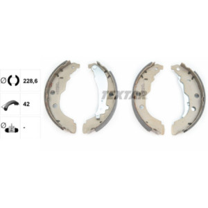 TEXTAR 91052600 Zestaw szczęk hamulcowych tył dla Peugeot 406