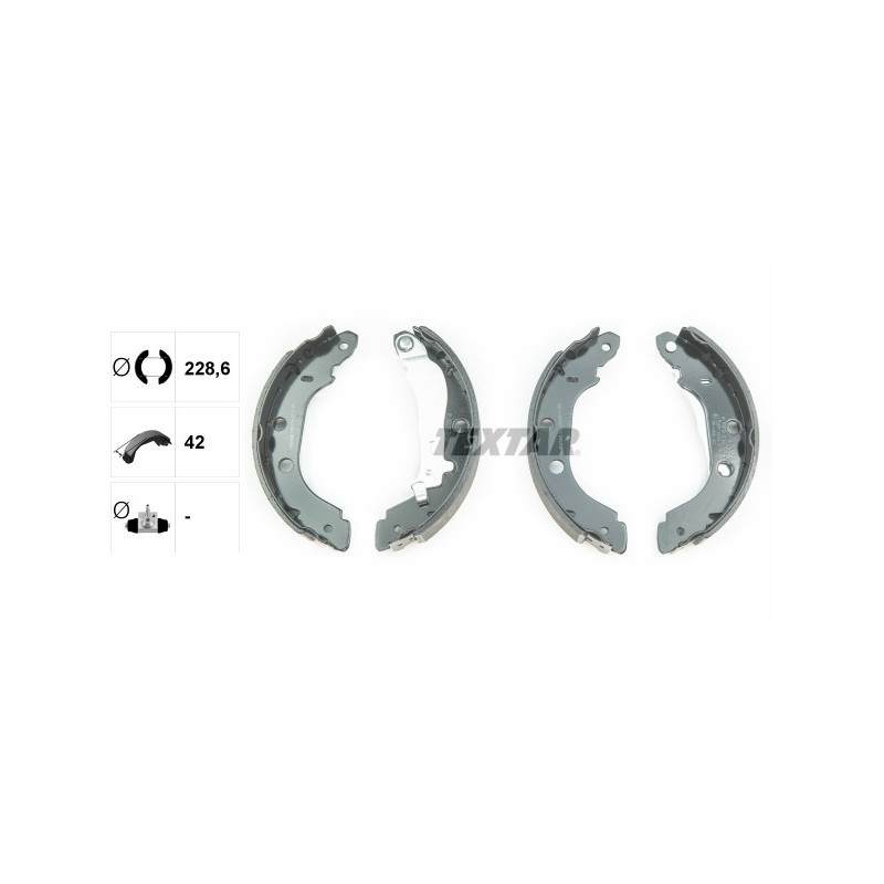 TEXTAR 91052700 Brake Shoe Set Rear for Kangoo Kubistar Primera