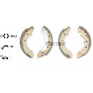 TEXTAR 91052800 Brake Shoe Set Rear for Kangoo Sandero Logan Kubistar