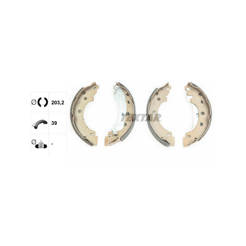 TEXTAR 91052800 Sada brzdových čelistí pro