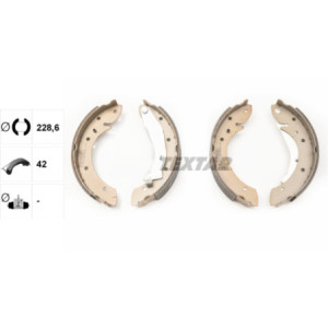TEXTAR 91052900 Brake Shoe Set Rear for