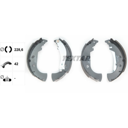 TEXTAR 91053100 Brake Shoe Set Rear for Palio Multipla Siena Marea