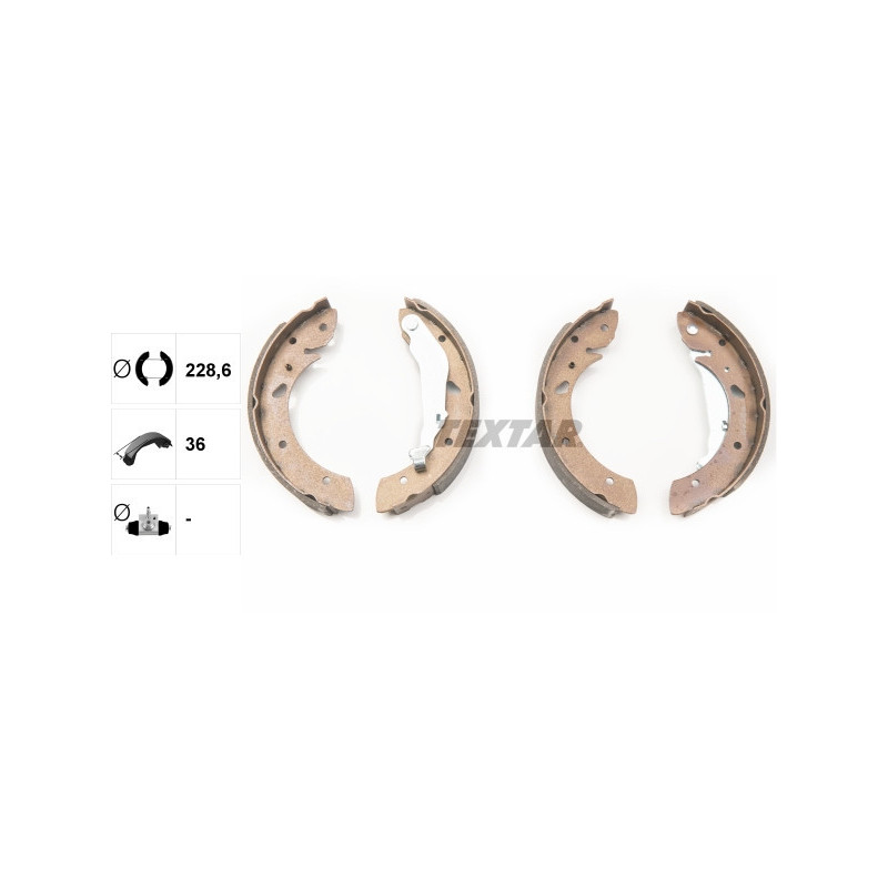 TEXTAR 91053400 Brake Shoe Set Rear for