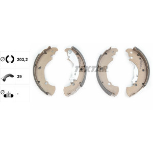 TEXTAR 91053600 Brake Shoe Set Rear for