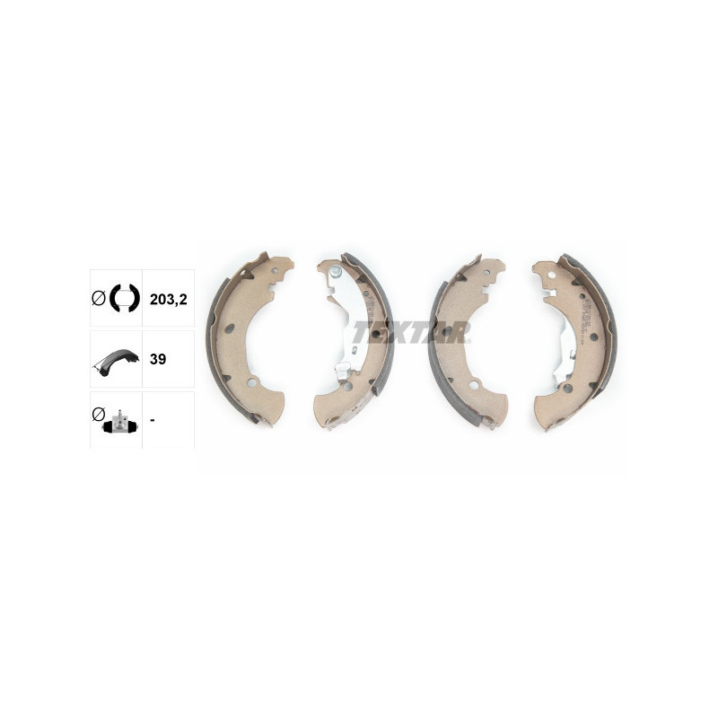 TEXTAR 91053600 Brake Shoe Set Rear for Brava Bravo Marea