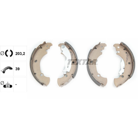 TEXTAR 91053600 Brake Shoe Set Rear for Brava Bravo Marea
