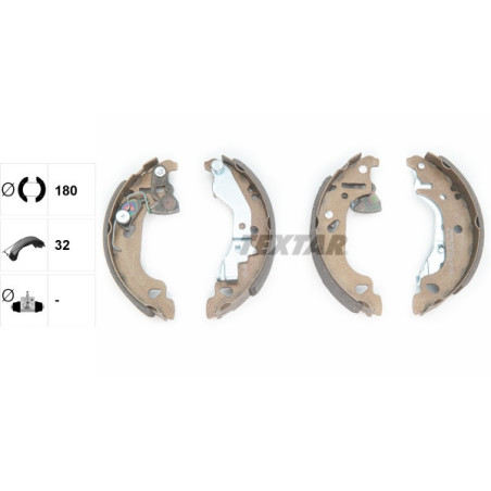 TEXTAR 91054300 Kit ganasce freno posteriore per Fiat Punto