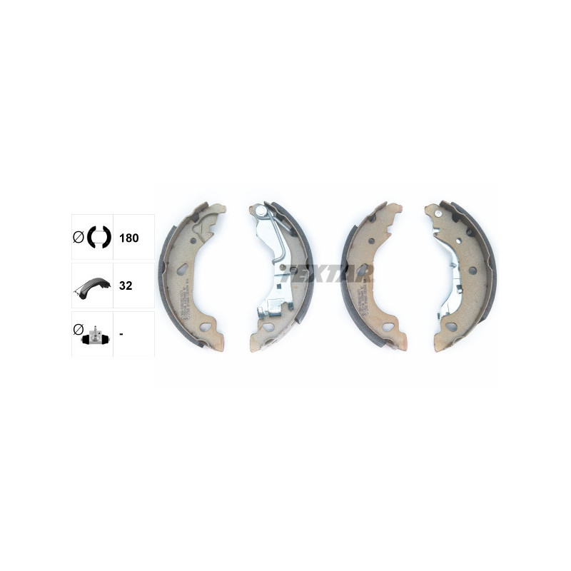 TEXTAR 91054400 Brake Shoe Set Rear for Fiat Punto