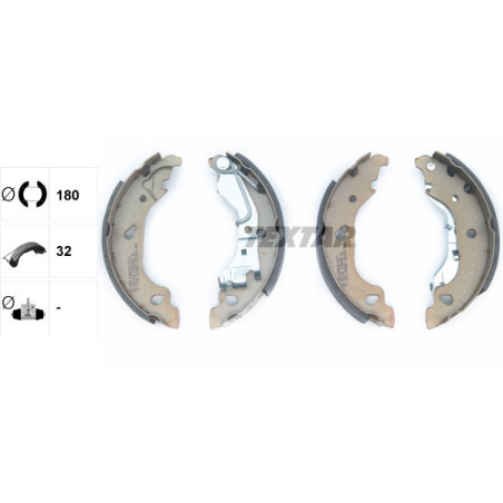 TEXTAR 91054400 Brake Shoe Set Rear for