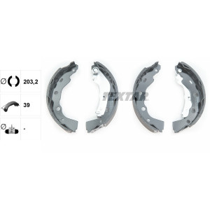 TEXTAR 91056400 Jeu de mâchoires de frein arrière pour Mitsubishi Carisma Space Star