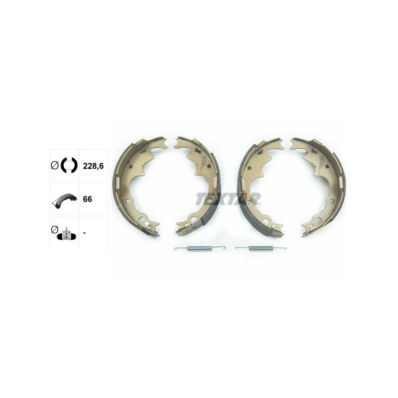 TEXTAR 91056500 Juego de zapatas de frenos trasero para Cherokee Wrangler Voyager Comanche