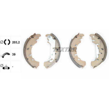 TEXTAR 91057300 Jeu de mâchoires de frein arrière pour Fiesta 2 Fusion Ecosport Puma Ka