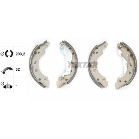 TEXTAR 91057400 Brake Shoe Set Rear for