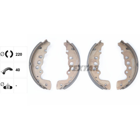 TEXTAR 91057600 Brake Shoe Set Rear for